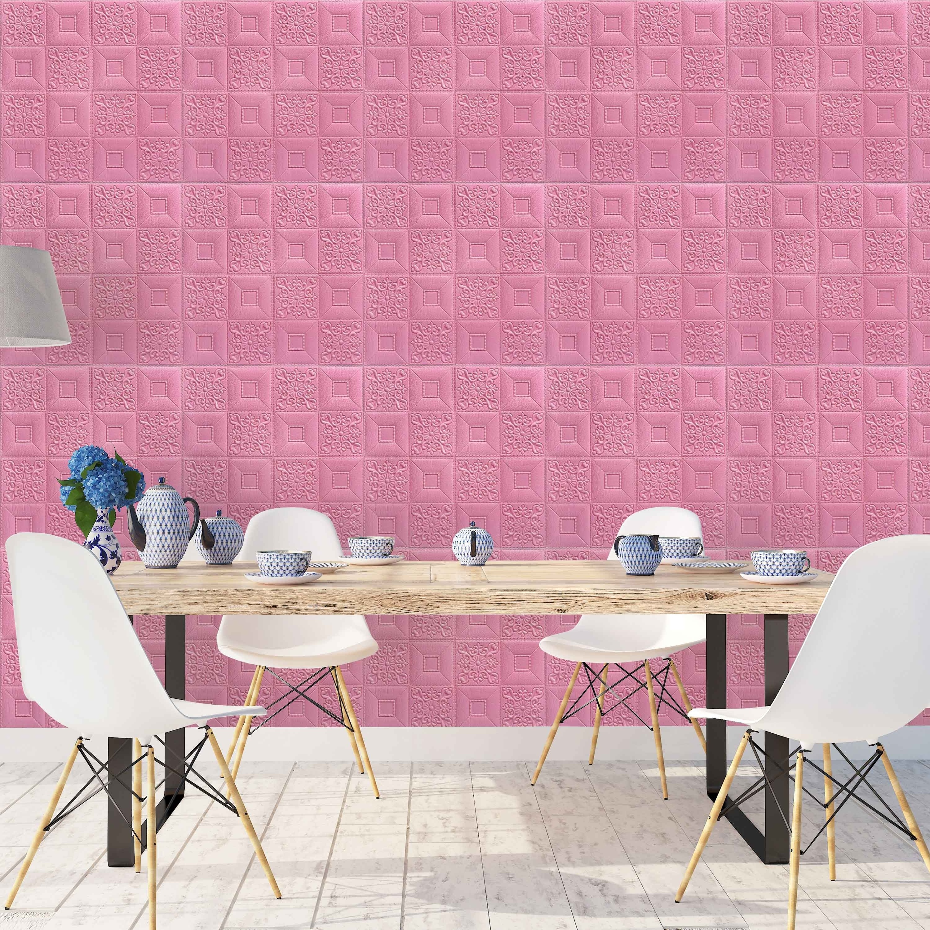 Factory new design white flower model adhesive waterproof interior decor 3d brick foam wallpaper