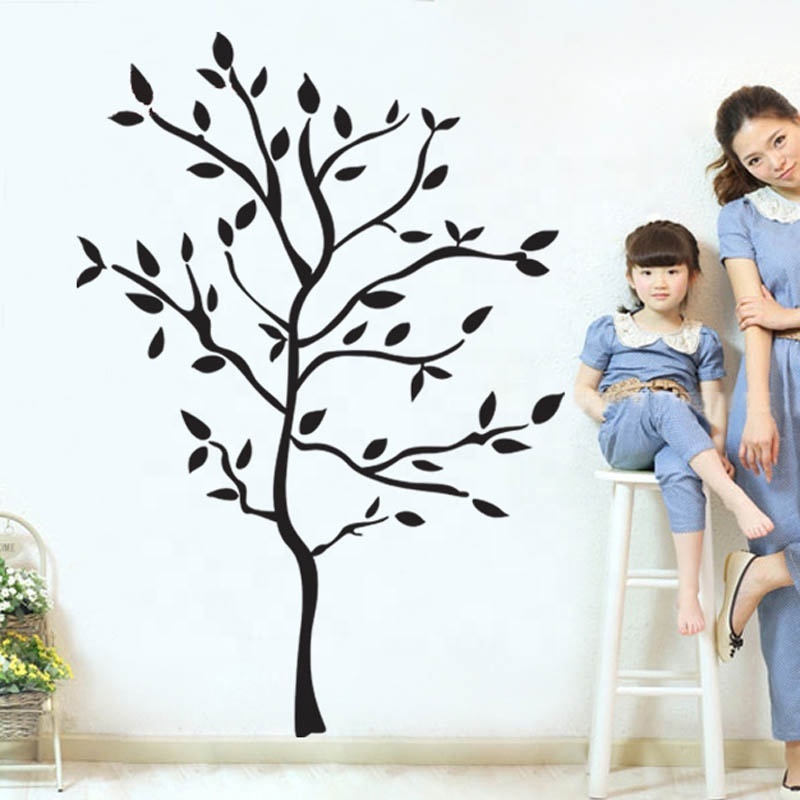 Monochrome black tree branch wall sticker Manufacturer Home Decor Vinyl Decals Decorative Tree PVC Christmas wall decal Stickers