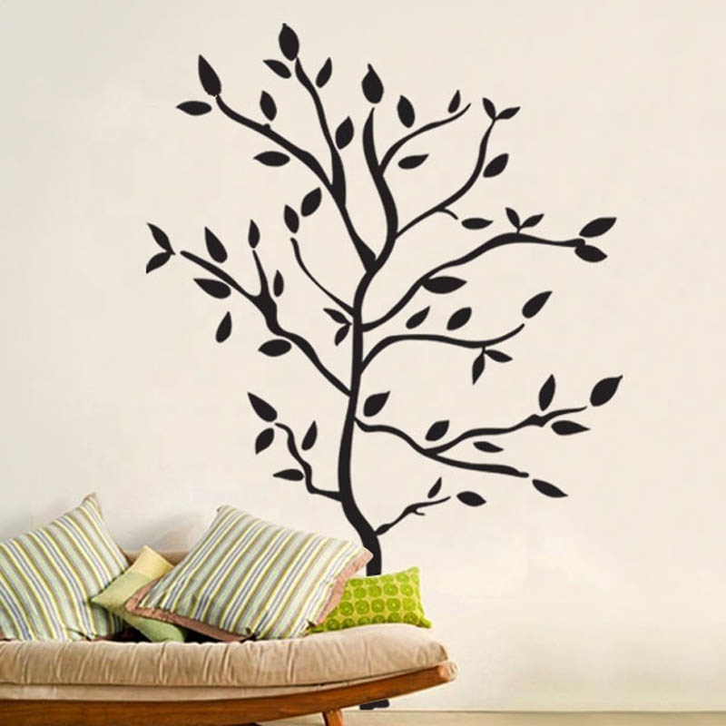 Monochrome black tree branch wall sticker Manufacturer Home Decor Vinyl Decals Decorative Tree PVC Christmas wall decal Stickers