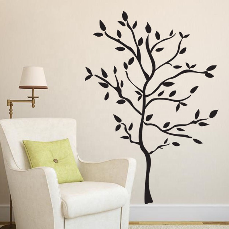 Monochrome black tree branch wall sticker Manufacturer Home Decor Vinyl Decals Decorative Tree PVC Christmas wall decal Stickers