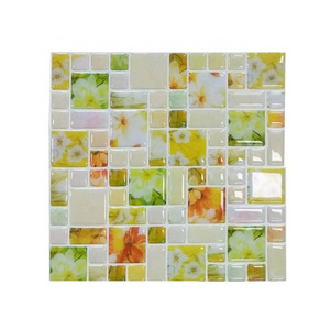 Home accessories feature Mosaic wall tile sticker wallpaper self adhesive 3d sticker for kitchen wall