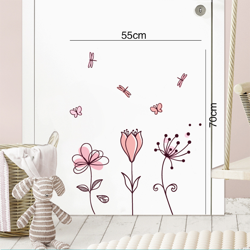 Flowers and plants high quality 3D Wall Stickers home decor creative wall decals for bedroom wall stickers