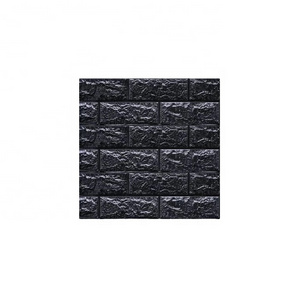 Black Color Self Adhesive Waterproof PE Custom Made Modern Wallpapers Home Wall Decoration 3D Brick Foam Wall Sticker