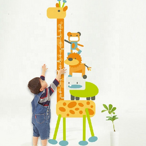 DIY Cartoon Kids Height Measurement Sticker Custom Wall Decal Giraffe Baby Growth Chart Sticker