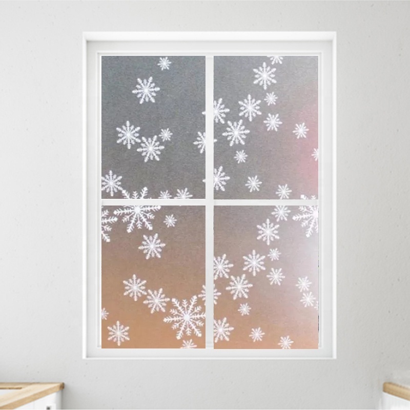 Home Decorations Creative 3d static Window Clings Snowflake Window Decals Christmas Stickers Uv protection glass static decals