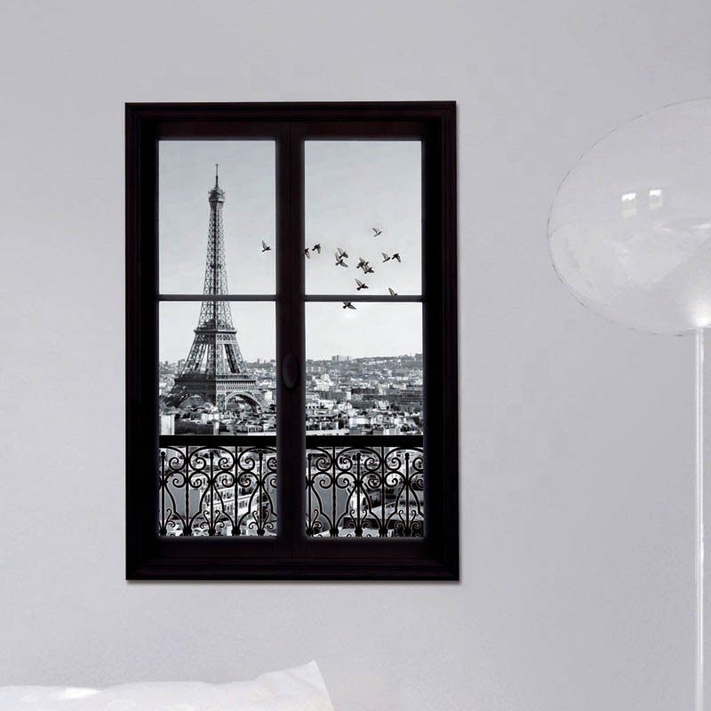 Factory Wholesale Custom sticker journal Eiffel Tower Removable PVC wall stickers 3d home decoration