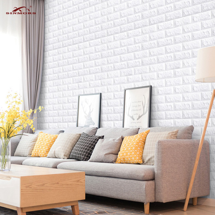 4mm 3d foam Wall Stickers Home Decor Brick XPe Foam Home Decoration UV Printing Decorative Sticker Tile Sticker wall decals