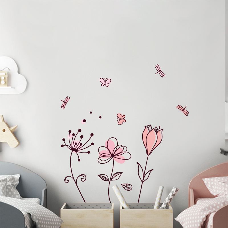 Flowers and plants high quality 3D Wall Stickers home decor creative wall decals for bedroom wall stickers