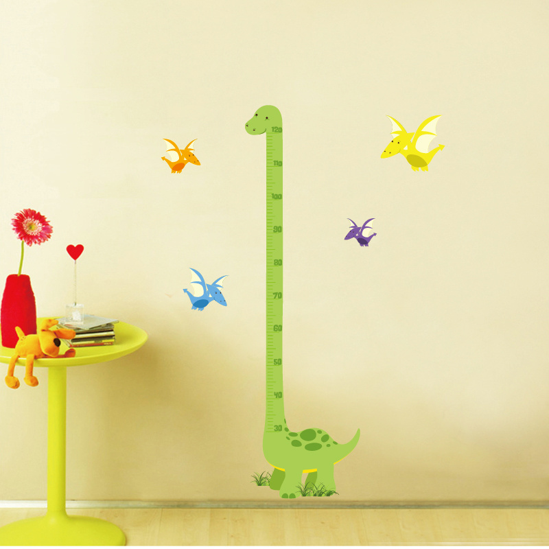 Cartoon dinosaur flying dragon Children Growth Chart Sticker  Measurement Wall Sticker Decal Children Stickers Party Favors