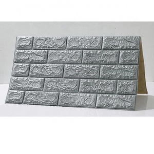 Factory price PE wall panels 3d brick foam wallpaper 3d foam wall stickers for home decoration foam wall sticker