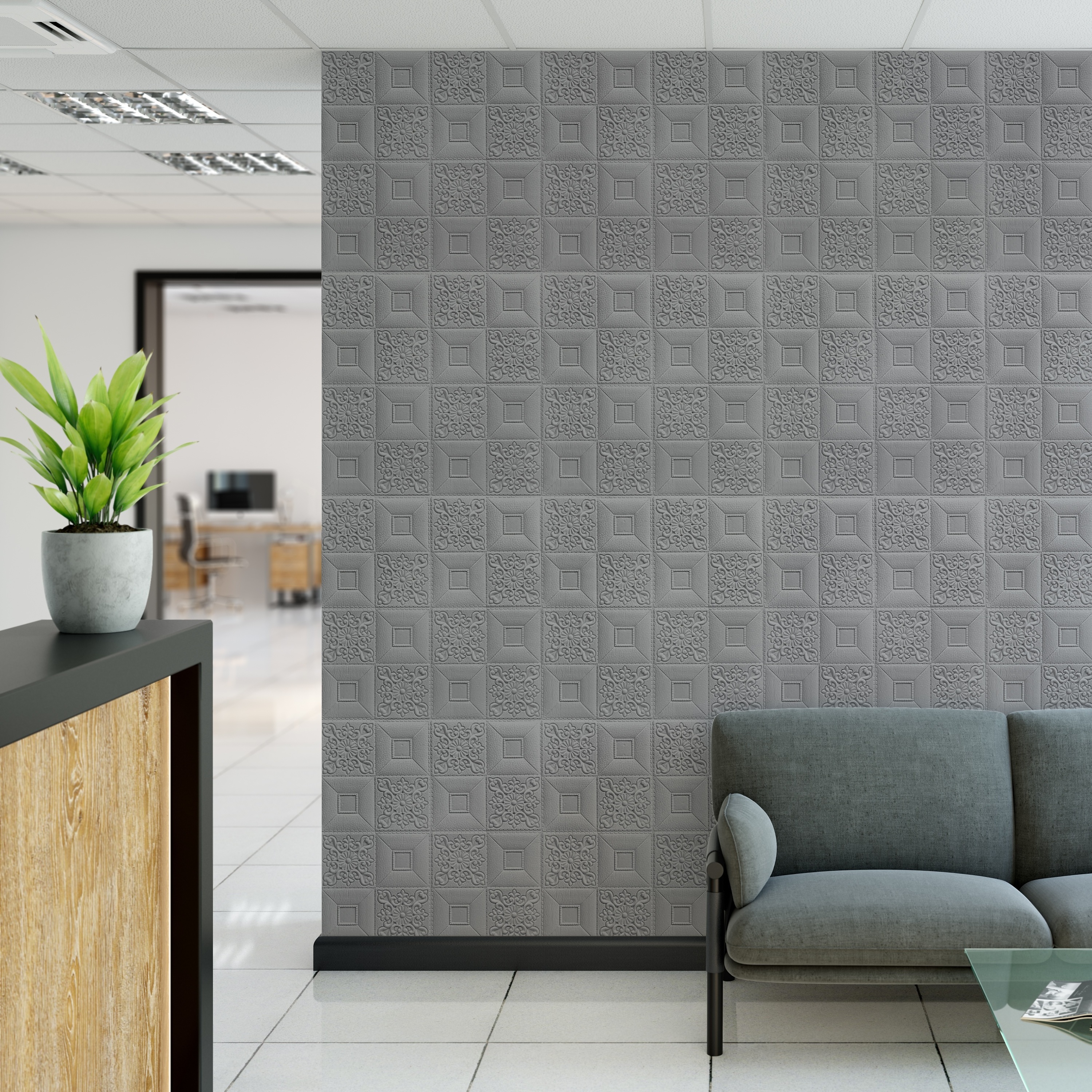 Factory new design white flower model adhesive waterproof interior decor 3d brick foam wallpaper