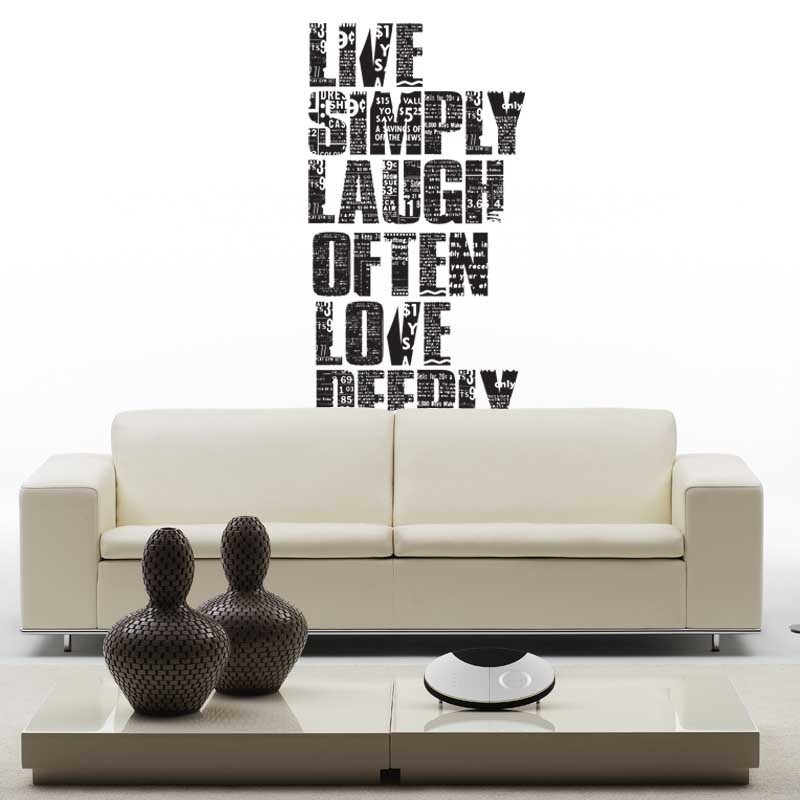 2021 Popular Living room adhesive wall sticker text English quotes decorative  with removable glue decor stickers