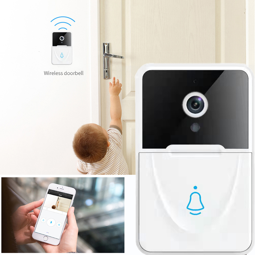 Low Price Night Vision Security Smart Door Phone Internal Battery Wifi Sonnette Deurbel Met Camera Wireless Video Doorbell