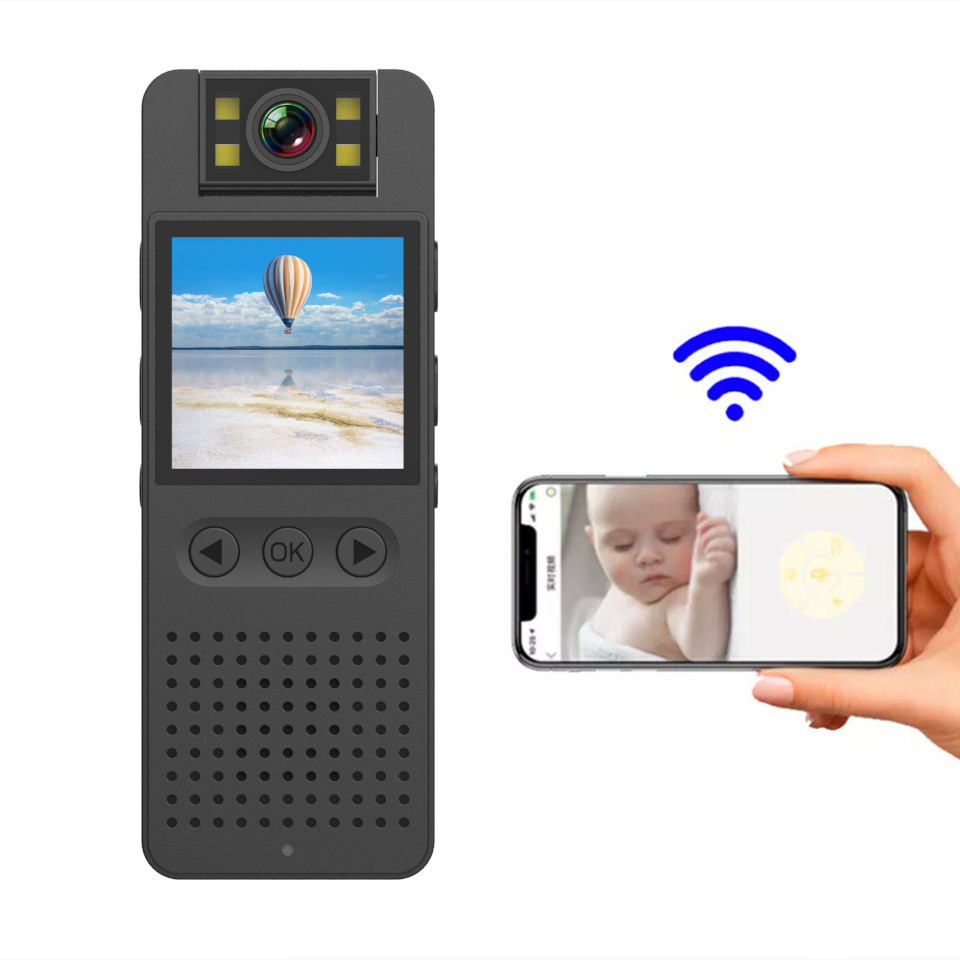 Mini Camera Portable Digital Video Recorder Live Streaming Security Wifi Body Camera With Screen