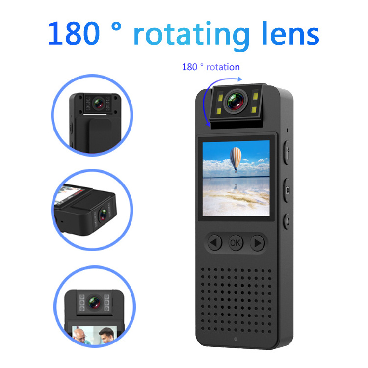 Mini Camera Portable Digital Video Recorder Live Streaming Security Wifi Body Camera With Screen