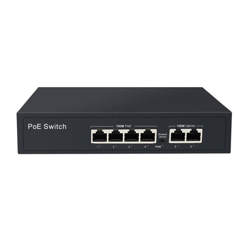 Network Switch 6 Ports Full  PoE Switch For CCTV IP Camera AC Power Supply PoE Switch