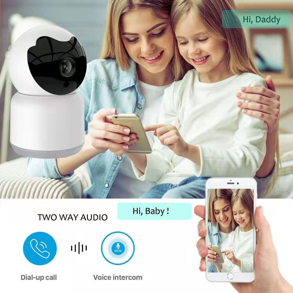 Mini Wireless Wifi Cctv Babe Camera Night Vision Babyphone Hd Ip 360 Degree Surveillance Remote Camera Baby Monitor With Camera