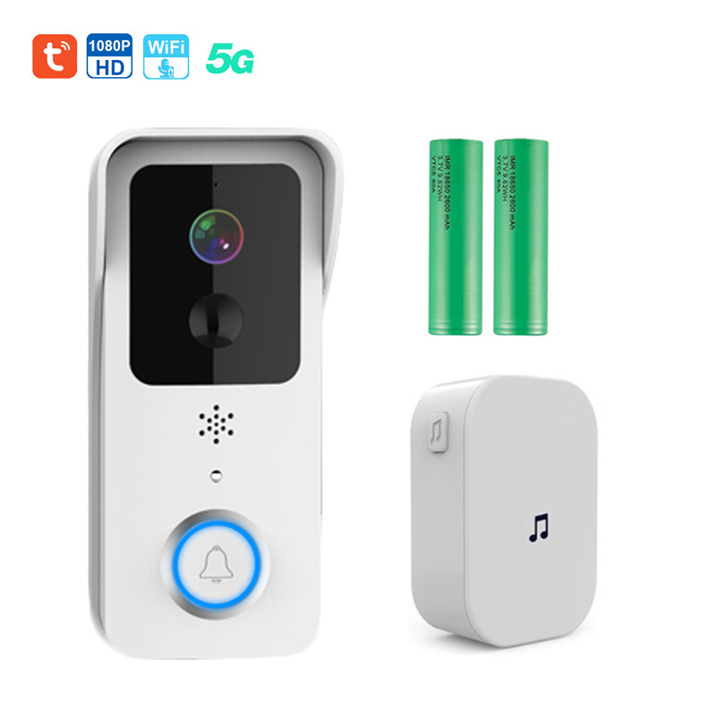 Professional High Quality Rechargeable Front Wireless Wifi Video Door Bell 5 G Battery Camera With Calling Bell