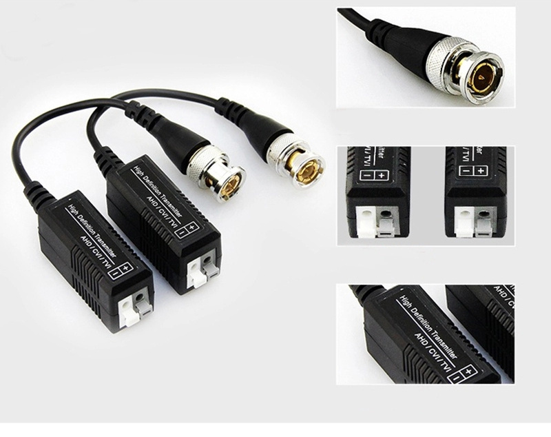 Network Monitoring CCTV Camera Ahd/Cvi/Tvi Hd Analog Coaxial Twisted Passive Video Balun Pair Transmitter