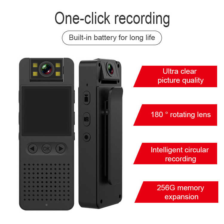 Mini Camera Portable Digital Video Recorder Live Streaming Security Wifi Body Camera With Screen