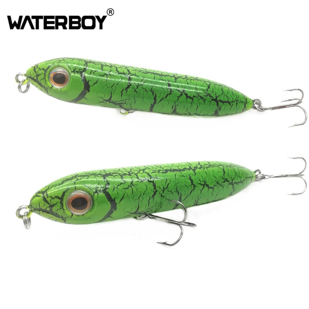 WATERBOY Newest Topwater Lure Pencil 9.6cm 12.2g Whopper Plopper Hard Bait Floating Dog Walking Trout Pencil Fishing Lure