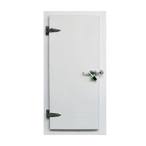 Customized PU Panel Semi-buried Door with Escape Device Walk In Cooler Stainless Steel Sliding Door Cold Room Hinged Door