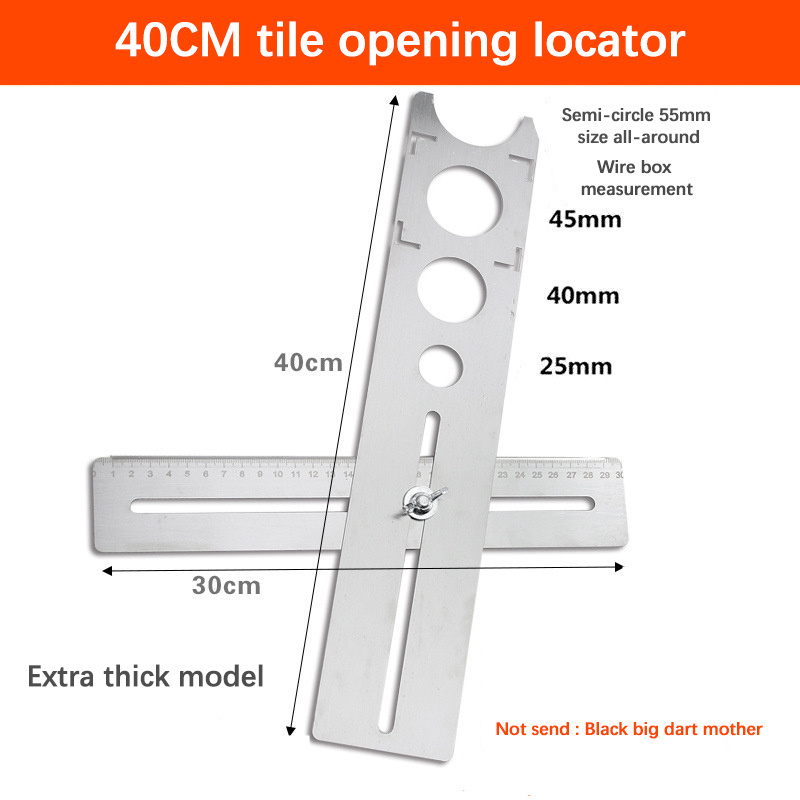 Wholesale Ceramic Tile Hole Locator Portable Double Side Polish Stainless Steel Universal Marble Punching Tool