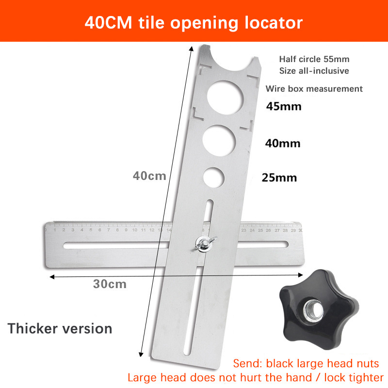 Wholesale Ceramic Tile Hole Locator Portable Double Side Polish Stainless Steel Universal Marble Punching Tool