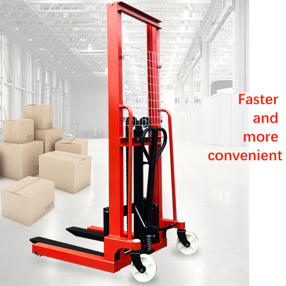 Hot Sale Small Semi Electric Portable Self Loading Pallet Lifter Stacker 1 ton 2 tons manual forklift pallet stacker