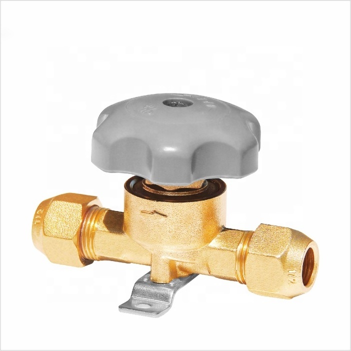 Forged Brass joining Flareing Handle refrigeration HVAC Air conditioner Shut-Off Hand Valve Shut Off valve