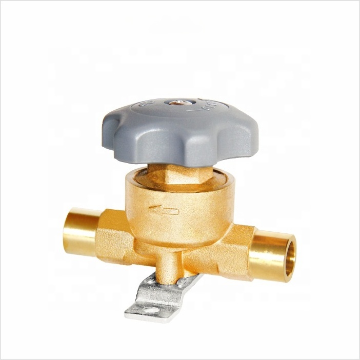 Forged Brass joining Flareing Handle refrigeration HVAC Air conditioner Shut-Off Hand Valve Shut Off valve