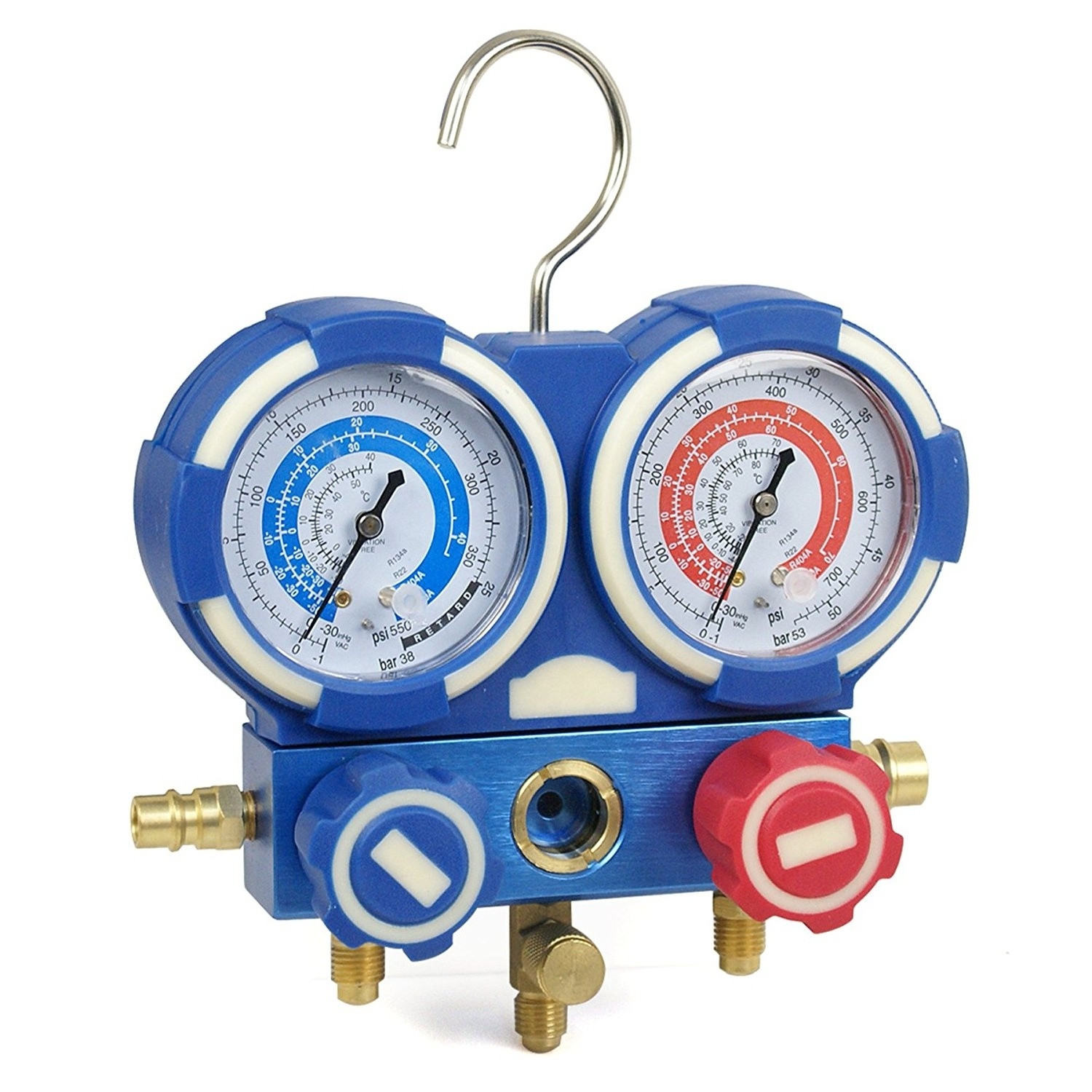 MG-2-R134a R410A Manifold Gauge Set HVAC refrigeration system auto air conditioner AC Charging  R22 R12 R502 404 AC Gauge