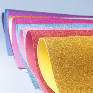 DIY handmade self adhesive back glue Gold Glitter Eva 2mm Goma Eva Glitter Eva Foam Sheet