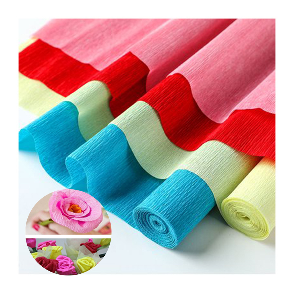 Super thick crepe paper roll color crepe kraft paper italian crepe papers