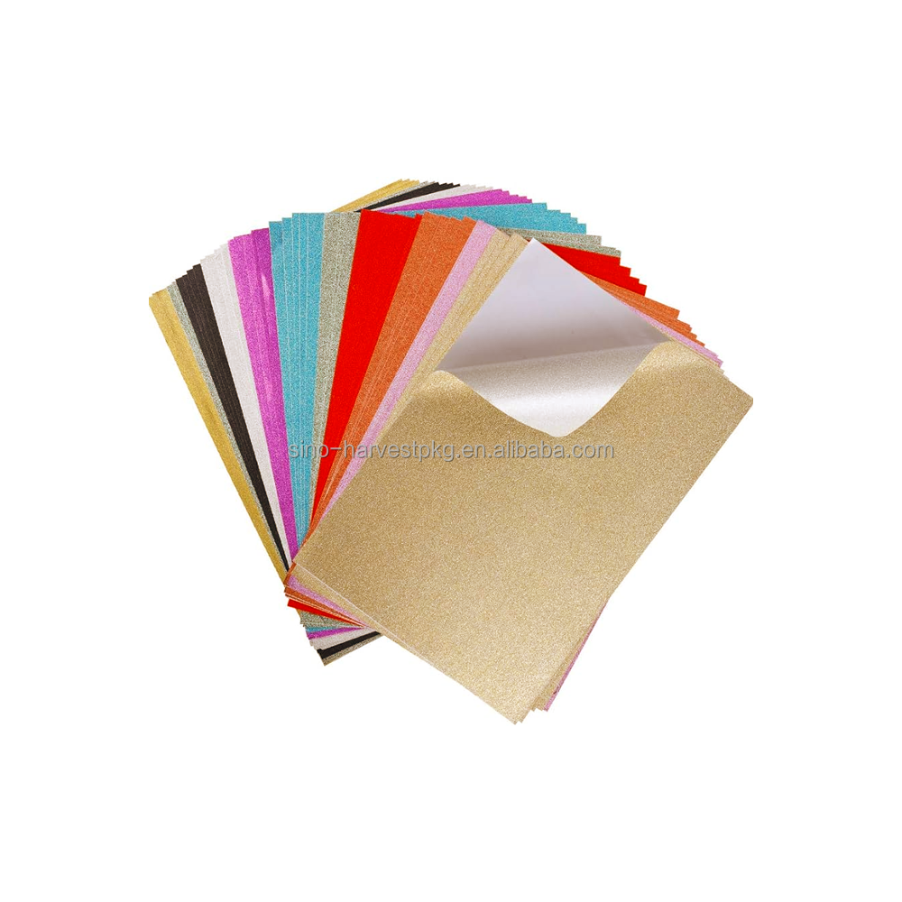 Wholesale Color Glitter Paper Cardstock Paper Sheet A4 Self-adhesive Glitter Paper For Diy