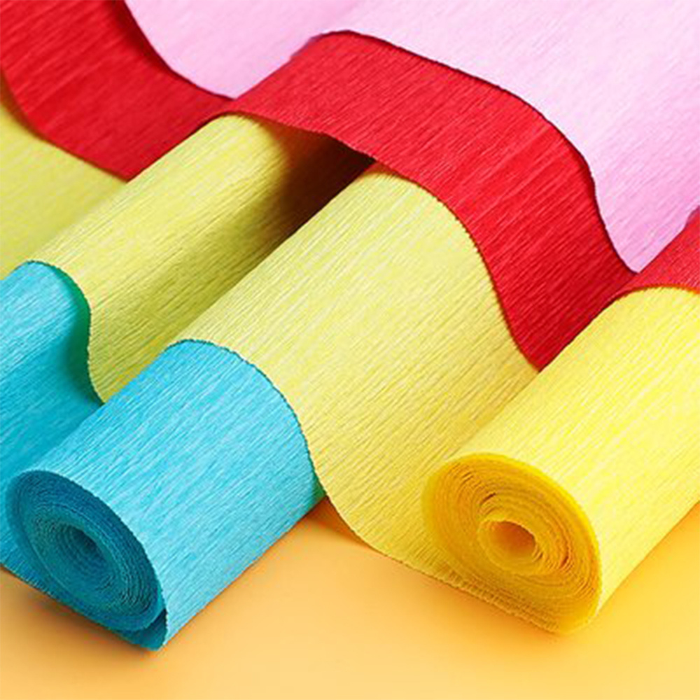 Super thick crepe paper roll color crepe kraft paper italian crepe papers