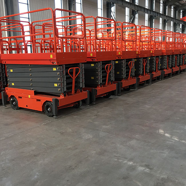 4 meters 6m 8m 14m Mobile Hydraulic Battery Electric Scaffolding 500kg Capacity Trailer Electric Scissor Lift 10m