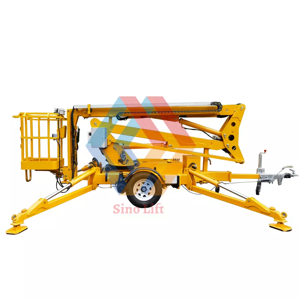 14M 16M Building Window Cleaning Sky Lift Towable Boom Lift