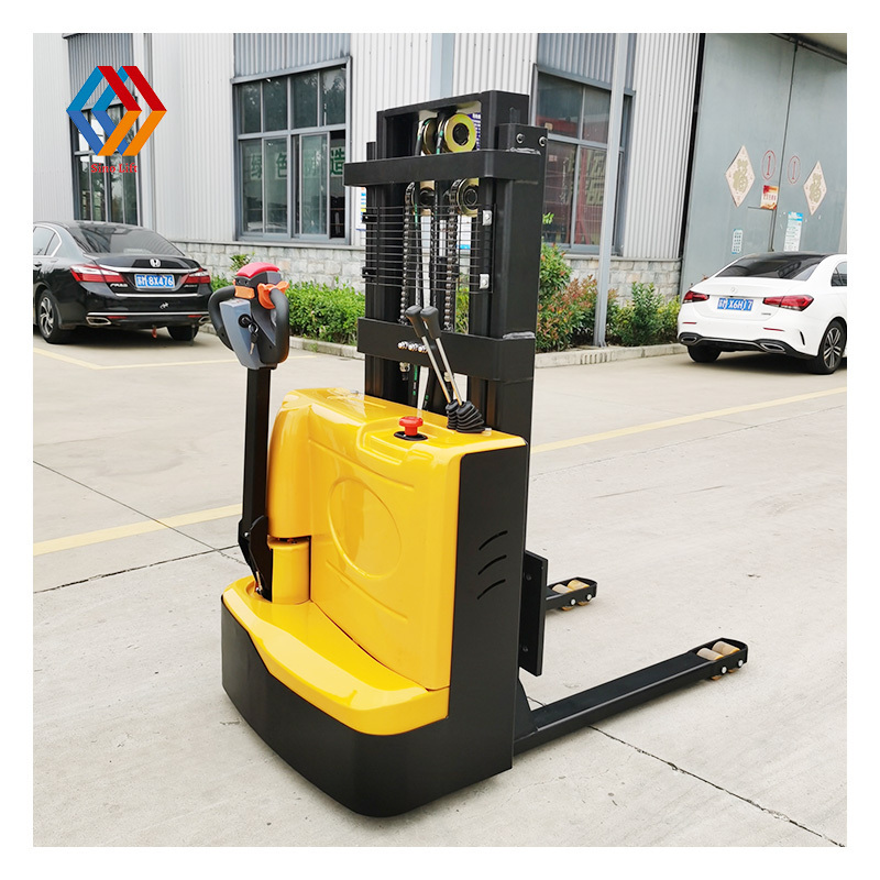 2023 hot sell 1.5 TON 2 TON Wholesale New Mini Forklift Hand Full Semi Electric Walkie Pallet Stacker for sale