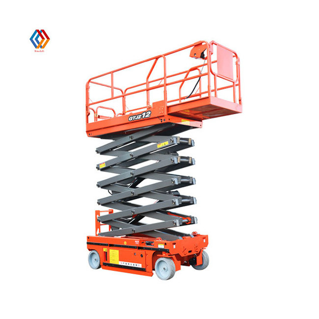 10m Battery Powered Hydraulic Self Propelled Scissor Warehouse Electric Platform Lift Stair Climbing for Painting