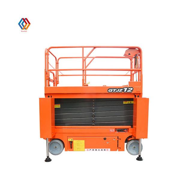 8m 10m 12m 14m self propelled man lift with outriggers electric scissor lift