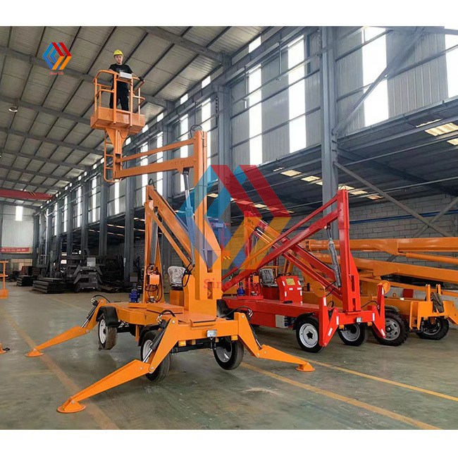 14m 12m Portable Bucket Cleaning Spider Lift Cherry Picker