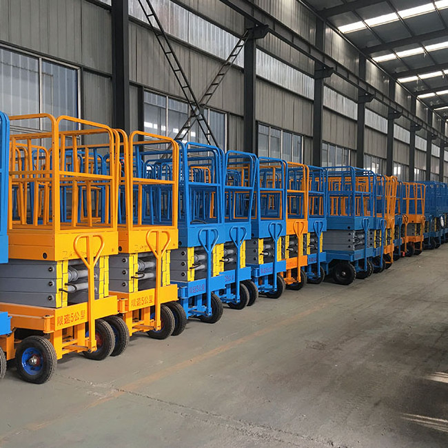 6-18m High Quality Electric Scaffolding Lift Mobile Trailer Hydraulic Electric Battery Power Scissor Lift Platform