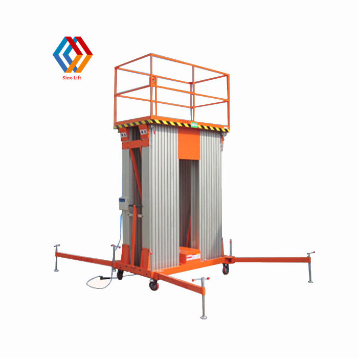 One Column Mobile Climbing Personal Vertical Single Mast Hydraulic Lift