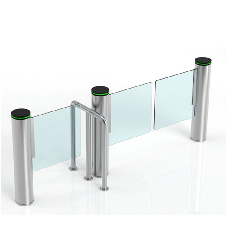 High Security Electronic Outdoor Lock 304 Stainless Steel Turnstile Gate Cylindrical Swing Barrier For Human Passing