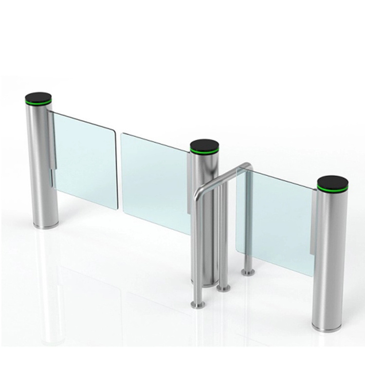 High Security Electronic Outdoor Lock 304 Stainless Steel Turnstile Gate Cylindrical Swing Barrier For Human Passing