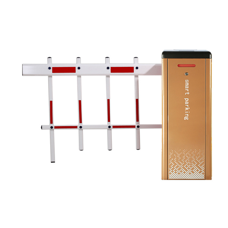 Car park road traffic access control straight folding fencing arm BLDC motor 1.5s to 6s speed adjustable auto barrier gate