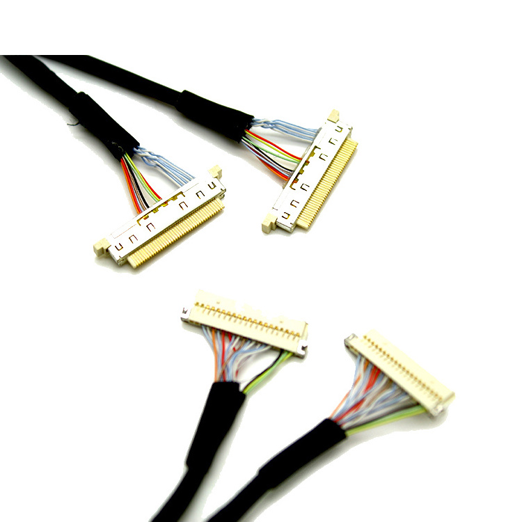 Sino-Media Original IPEX connector Micro Coaxial LVDS Cable Assembly for molex lvds cable 30p