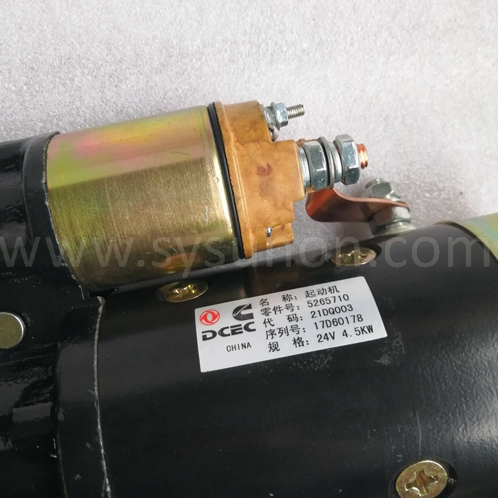 Starter Manufacture 4BT Diesel Engine 24V 4.5KW Starter Motor 5265710 5266288