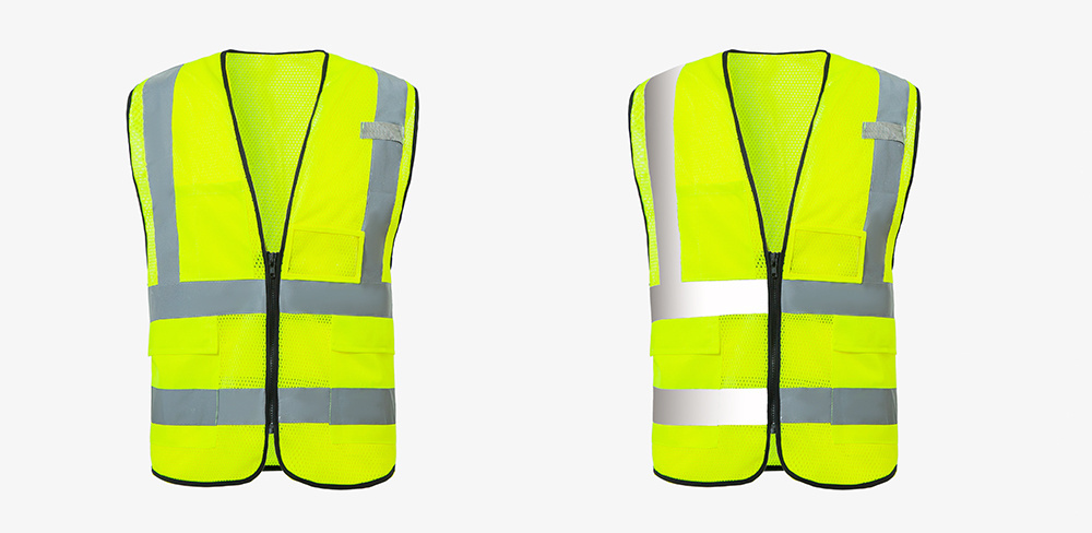 Customized Public Yellow And Orange Reflective Mesh 100% Polyester reflective jacket high visibility	horse riding safety vest